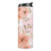 Creëer Uw eigen perzik Rozen Bloemen Thermosbeker (Gedraaid links)