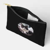 Creëer Uw eigen Pet Cat Photo Travel Elegant Zwart Etui (Open)