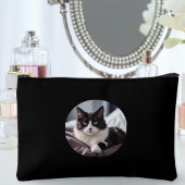 Creëer Uw eigen Pet Cat Photo Travel Elegant Zwart Etui