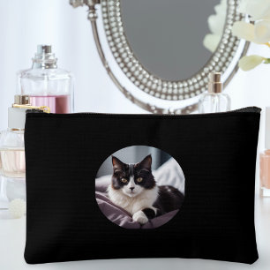 Creëer Uw eigen Pet Cat Photo Travel Elegant Zwart Etui