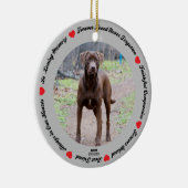 Creëer Uw eigen Pet Dog Memorial Ceramic Ornament (Rechts)