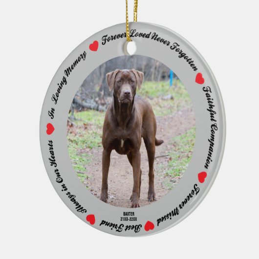 Creëer Uw eigen Pet Dog Memorial Ceramic Ornament (Links)