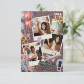 Creëer uw eigen Photo Collage Verjaardagsuitnodigi (Staand voorkant)