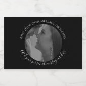 Creëer Uw eigen Photo Mini Mousserende Wijnlabel Sparkling Wijnetiket (Enkel label)