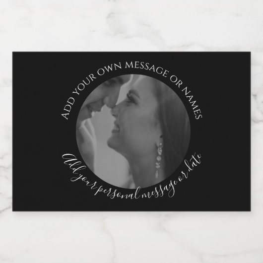 Creëer Uw eigen Photo Mini Mousserende Wijnlabel Sparkling Wijnetiket (Enkel label)