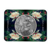 Creëer Uw eigen Photo Peach Roos en Buds Lijst Magneet (Horizontaal)