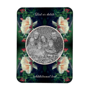 Creëer Uw eigen Photo Peach Roos en Buds Lijst Magneet