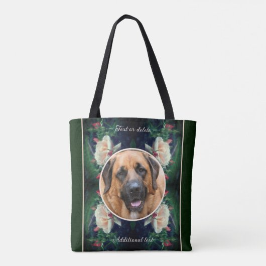 Creëer Uw eigen Photo Peach Roos en Buds Lijst Tote Bag (Achterkant)