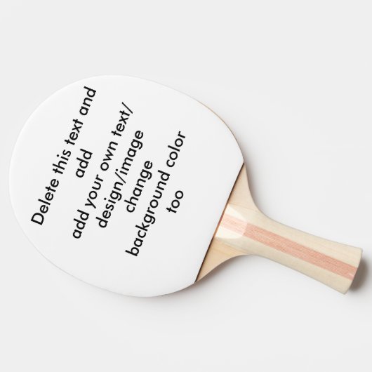 Creëer Uw eigen pingpongpeddel Tafeltennisbatje (Zijkant)