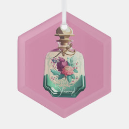 Creëer Uw eigen  Pioenenparfumfles Glas Ornament
