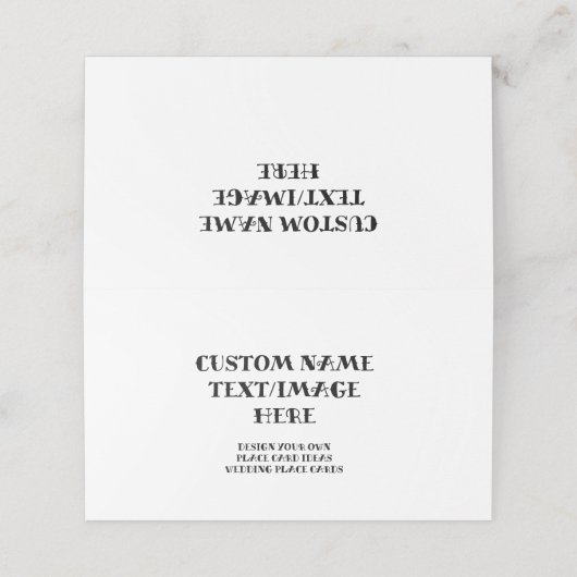 Creëer Uw Eigen Plaats Kaarten: Conferentie, Huwel Plaatskaartje (Buitenkant ongevouwen)