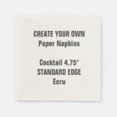 Creëer Uw Eigen Plain Edge Cocktail Papieren serve Servetten (Voorkant)