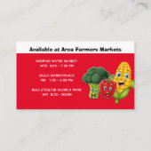 Creëer uw eigen plantaardige Boerderij Visitekaartje (Achterkant)