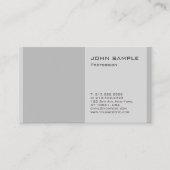 Creëer Uw eigen plein Modern Professional Grey Visitekaartje (Voorkant)