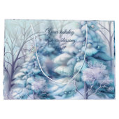 Creëer uw eigen pluizige besneeuwde bomen groot cadeauzakje (Achterkant)