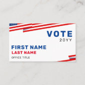 Creëer uw eigen politieke verkiezingscampagne visitekaartje (Voorkant)