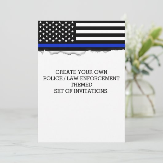 Creëer Uw eigen politievlag Uitgescheurd Kijk Cust Kaart (Staand voorkant)