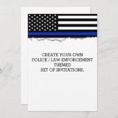 Creëer Uw eigen politievlag Uitgescheurd Kijk Cust Kaart (Voorkant / Achterkant)