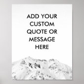 Creëer Uw eigen poster Aangepast bergcitaat voor m (Voorkant)