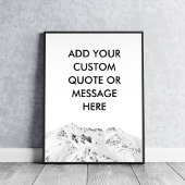 Creëer Uw eigen poster Aangepast bergcitaat voor m