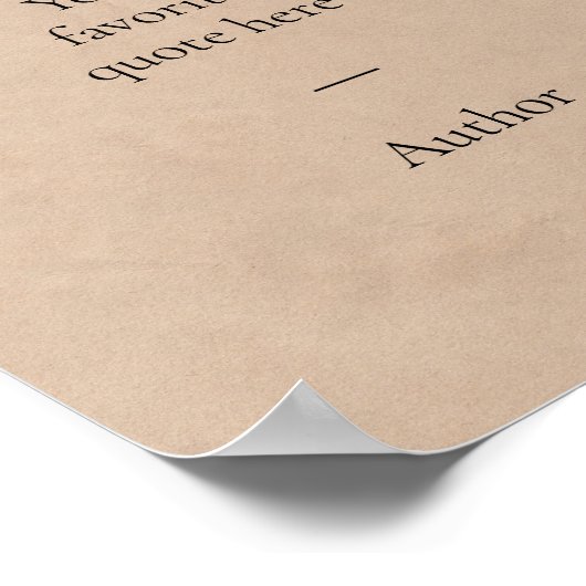 Creëer Uw eigen Poster Aangepaste prijsopgave (Hoek)