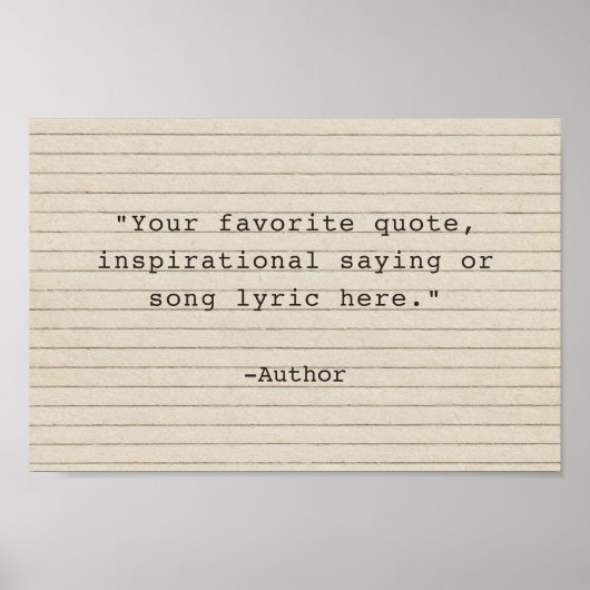 Creëer Uw eigen Poster van het Citaat (Voorkant)