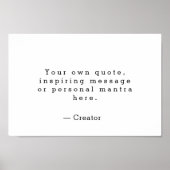 Creëer Uw eigen Poster van het Citaat (Voorkant)