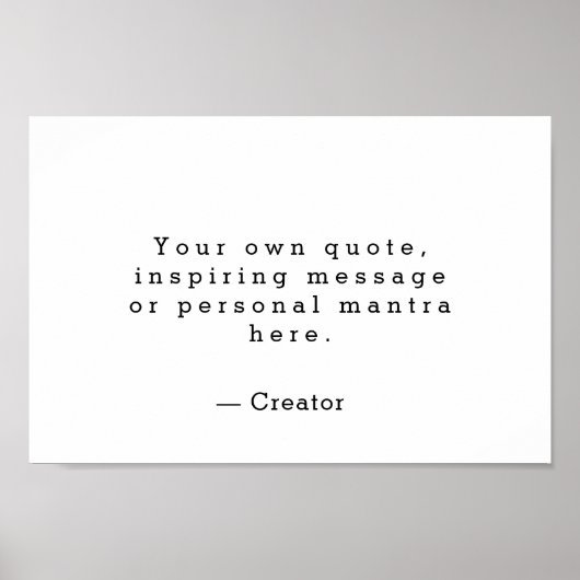 Creëer Uw eigen Poster van het Citaat (Voorkant)