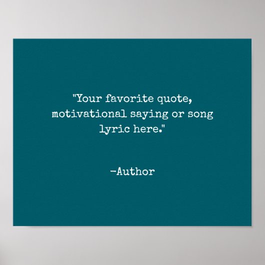 Creëer Uw eigen Poster van het Citaat (Voorkant)