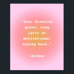 Creëer Uw eigen Poster van het Citaat<br><div class="desc">Creëer uw eigen aangepaste poster-wandkunst. Biedt minimalistische typografie voor schrijfmachines.</div>