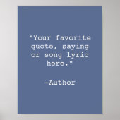 Creëer Uw eigen Poster van het Citaat (Voorkant)