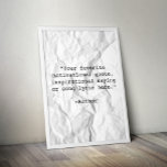 Creëer Uw eigen Poster van het Citaat<br><div class="desc">Creëer uw eigen aangepaste poster-wandkunst. Biedt minimalistische typografie voor schrijfmachines.</div>