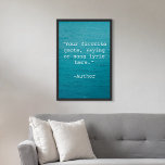 Creëer Uw eigen Poster van het Citaat<br><div class="desc">Creëer uw eigen citaat poster muurkunst. Kenmerken minimalistische typemachine typografie en oceaangolven natuur achtergrond.</div>