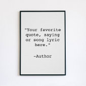 Creëer Uw eigen Poster van het Citaat