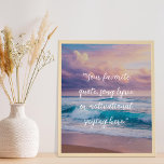Creëer Uw eigen Poster van het Citaat<br><div class="desc">Creëer uw eigen citaat poster muurkunst. Kenmerken minimalistische scripttypografie op zonsondergang strand oceaanlandschap met golven en lucht</div>