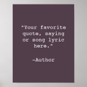 Creëer Uw eigen Poster van het Citaat (Voorkant)