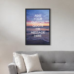Creëer uw eigen poster voor prijsopgave<br><div class="desc">Creëer uw eigen offerte poster wall art. Personaliseer deze poster print met moderne minimalistische typografie en oceaangolven zonsopgang landschap.</div>