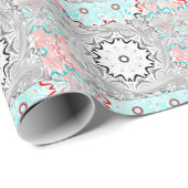 Creëer Uw eigen prachtige Afrika Roze geometrie Cadeaupapier (Rol Hoek)