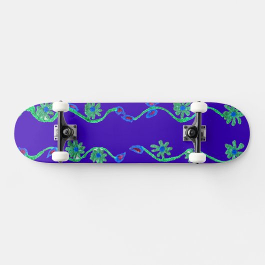 Creëer Uw eigen prachtige blauw Persoonlijk Skateboard (Horizontaal)