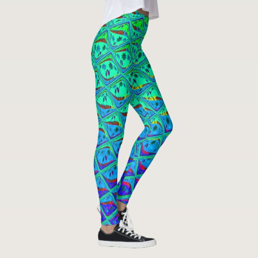 Creëer uw eigen prachtige Italiaanse blauw Leggings (Rechts)