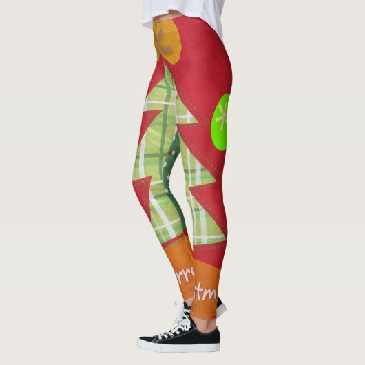 Creëer uw eigen prachtige kerstboomontwerp leggings (Links)