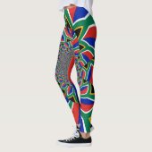 Creëer uw eigen prachtige Zuid-Afrikaanse vlaggenk Leggings (Links)