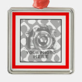 Creëer Uw eigen Premium Square-versiering Metalen Ornament (Voorkant)
