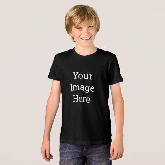 Bella+Canvas Jeugd Tri-blend T-shirt, Solid zwart, Jongeren S (Voorkant volledig)