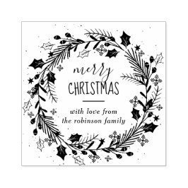 Creëer Uw eigen prettige kerstcadeautje met een gr Rubberstempel