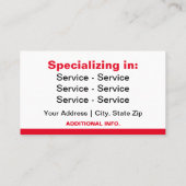 Creëer Uw eigen professioneel Visitekaartje (Achterkant)