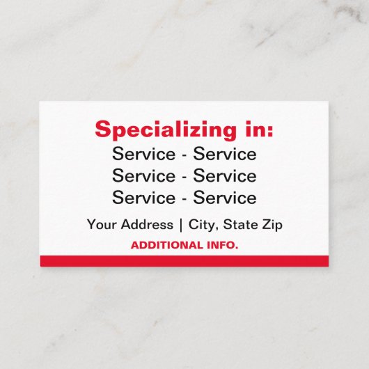 Creëer Uw eigen professioneel Visitekaartje (Achterkant)