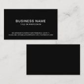 Creëer uw eigen professionele eenvoudig zwart visitekaartje (Voorkant / Achterkant)