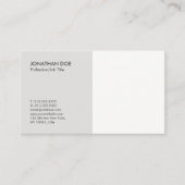 Creëer uw eigen professionele effen grijs wit visitekaartje (Voorkant)