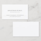 Creëer Uw eigen professionele, klassieke, elegante Visitekaartje (Voorkant / Achterkant)